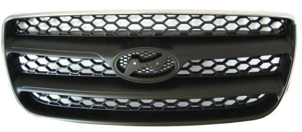 HYUNDAI SANTA FE 2006 REJILLA NEGRO CON ARO CROMADO