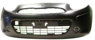 NISSAN MICRA 2010 PARAGOLPES FRONTAL PREPARADO PARA PINTAR CON HUECO MOLDURAS